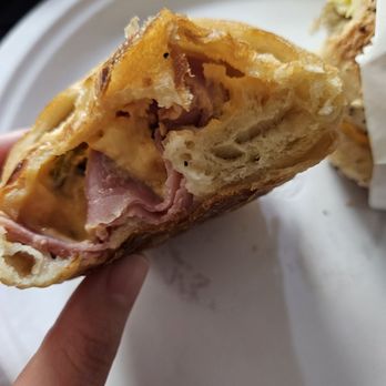 Crispy Donuts - Cross section of jalapeño ham and cheese crossaint - Donuts Near Me - Wichita, Kansas