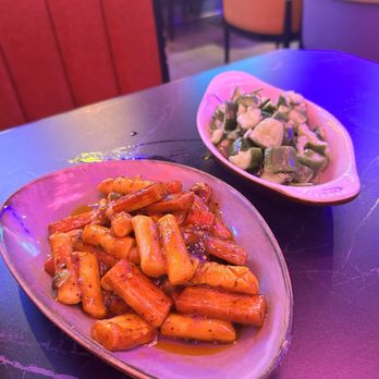 Discovery Fusion BBQ - Rice Cake with Crab Stick Cucumber with Garlic Sauce - Chinese Near Me - San Jose, California