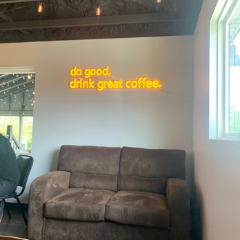 Apostoli Coffee - Sign and couch - Coffee & Tea Near Me - Radcliff, Kentucky