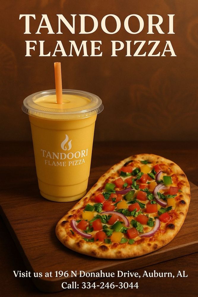 Food from Tandoori Flame Pizza