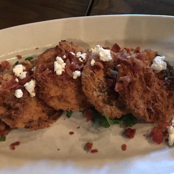 Riverstone Corner Bistro - Best fried green tomatoes hands down. Perfectly breaded,chutney with goat cheese and bacon. A must try definitely. - Comfort Food Near Me - Canton, Georgia Riverstone Corner Bistro - Best fried green tomatoes hands down. Perfectly breaded,chutney with goat cheese and bacon. A must try definitely. - Comfort Food Near Me - Canton, Georgia