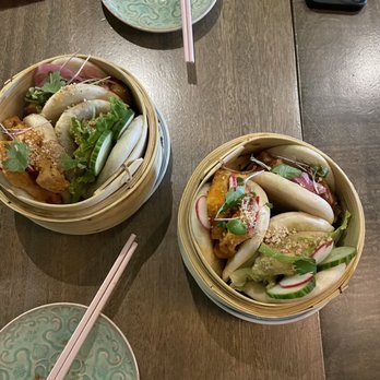 Miss Bāo - The three bao sampler: chicken, pork, and crispy tofu - Japanese Near Me - Kingston, Ontario Miss Bāo - The three bao sampler: chicken, pork, and crispy tofu - Japanese Near Me - Kingston, Ontario