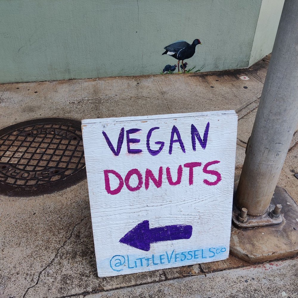 Little Vessels Donuts - Look for this sign on the corner of Waialae Avenue and 9th Avenue - Donuts Near Me - Honolulu, Hawaii Little Vessels Donuts - Look for this sign on the corner of Waialae Avenue and 9th Avenue - Donuts Near Me - Honolulu, Hawaii