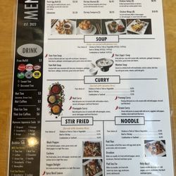 Thai Zapp Thai & Ramen - Menu