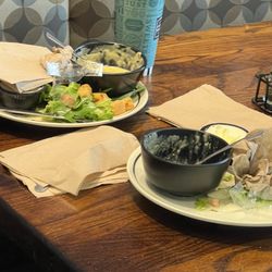 Corner Bakery Cafe - Tables all around use were stacked with dirty dishes