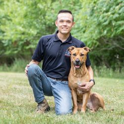 Michael King with Lorenzos Dog Training Team