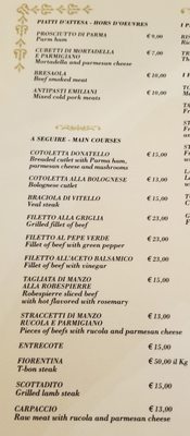 Menu photo 3 Ristorante Donatello Bologna, BO Menu photo 3 Ristorante Donatello Bologna, BO