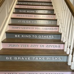 Stairway to dining area
