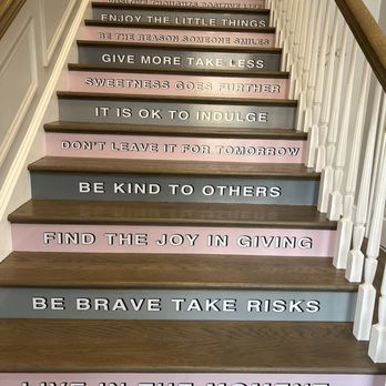 Mocatinas - Stairway to dining area - Desserts Near Me - Leesburg, Virginia