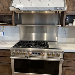 All 3 piece installed (48" hood, 48" backsplash, 48" range)