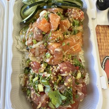 Ry's Poke Shack - Lao style Salmon and Ahi fish poke bowl - Hawaiian Near Me - Pasadena, California
