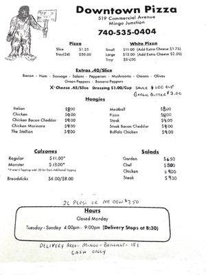 Menu photo 2 Downtown Pizza Mingo Junction, OH Menu photo 2 Downtown Pizza Mingo Junction, OH
