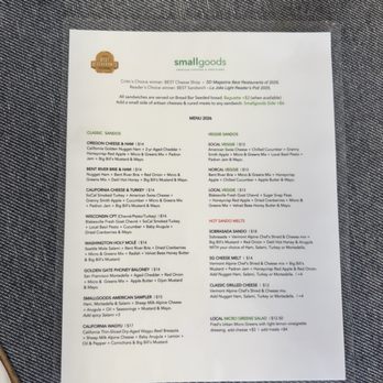 Smallgoods Cheese Shop & Cafe - Menu - Cheese Shops Near Me - La Jolla, California Smallgoods Cheese Shop & Cafe - Menu - Cheese Shops Near Me - La Jolla, California