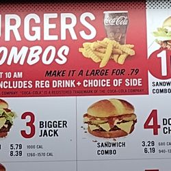 Jack's Family Restaurant - Clearly advertises "make it a large for .79"
