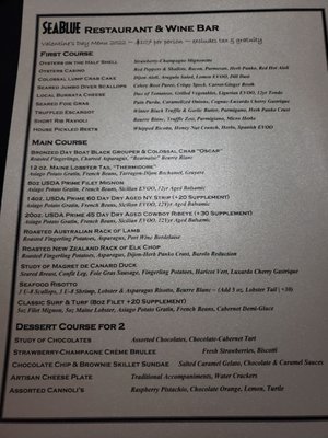 Menu photo 2 SeaBlue North Myrtle Beach, SC Menu photo 2 SeaBlue North Myrtle Beach, SC