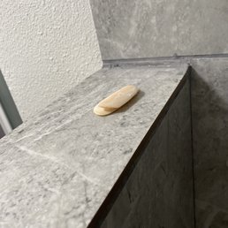 Old used soap bars in the shower - which tells me they don't throughly clean this place