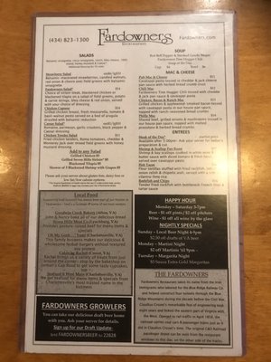 Menu photo 4 Fardowners Restaurant Crozet, VA Menu photo 4 Fardowners Restaurant Crozet, VA