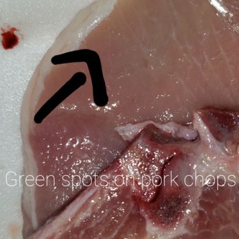 Redner's Markets - Chops have green spots & smell spoiled. Purchased 06-11-23 for tonight's dinner. Quality is down, but prices are up. - Grocery Near Me - Joppa, Maryland Redner's Markets - Chops have green spots & smell spoiled. Purchased 06-11-23 for tonight's dinner. Quality is down, but prices are up. - Grocery Near Me - Joppa, Maryland