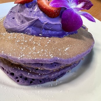 Guieb Cafe - Ube Mascarpone Pancakes - New American Near Me - Honolulu, Hawaii
