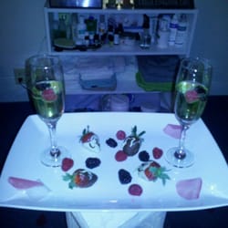 Balance & Change Massage & Bodywork - Champagne and chocolate covered strawberries