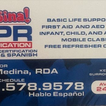 Oh Gina - CPR Classes Near Me
