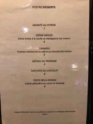 Menu photo 5 La Squadra Gatineau, QC Menu photo 5 La Squadra Gatineau, QC