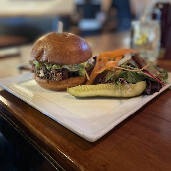 Parker Garage - Ahi Tuna sandwich and salad with vanilla vinaigrette - New American Near Me - Parker, Colorado Parker Garage - Ahi Tuna sandwich and salad with vanilla vinaigrette - New American Near Me - Parker, Colorado