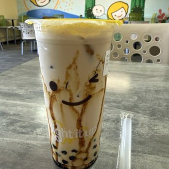 Happy Lemon - D13. Okinawa Roasted Milk Tea w/ Boba - Coffee & Tea Near Me - Stockton, California