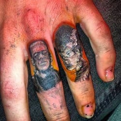 Vesania Ink - Frankenstein's Monster and Bride done by Javier SIlva