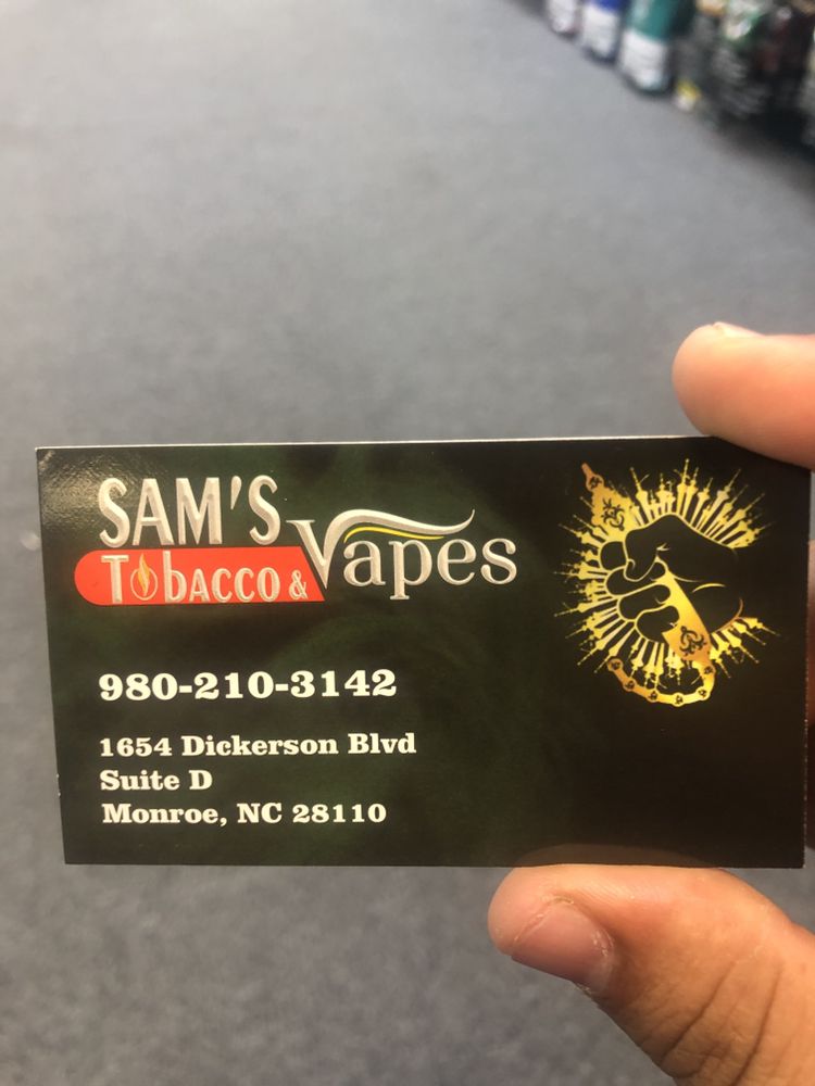 SAM’S TOBACCO & VAPES Updated September 2024 1654 Dickerson Blvd