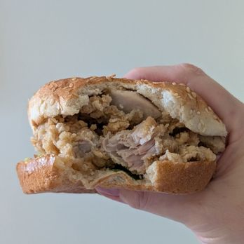 Call A Chicken - Cross-section of my chicken burger - Chicken Shop Near Me - Toronto, Ontario Call A Chicken - Cross-section of my chicken burger - Chicken Shop Near Me - Toronto, Ontario
