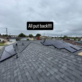 Gonzo Energy Solutions - Reroof is complete. Solar panels put back. - Solar Panel Cleaning Near Me Gonzo Energy Solutions - Reroof is complete. Solar panels put back. - Solar Panel Cleaning Near Me