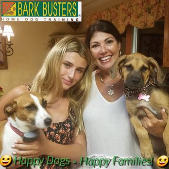 Bark Busters - Loved this family! We worked w new puppy, Dixie, on the right, but Rocky, on the left, was just too cute to leave out of the pic! :-D - Pet Training Near Me Bark Busters - Loved this family! We worked w new puppy, Dixie, on the right, but Rocky, on the left, was just too cute to leave out of the pic! :-D - Pet Training Near Me