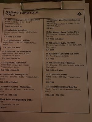 Menu photo 2 Craftbeer Corner Coeln Cologne, NW