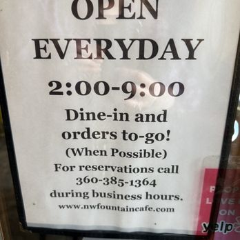 Fountain Cafe - You must have reservations! - New American Near Me - Port Townsend, Washington
