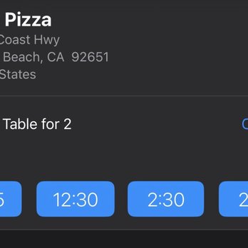 Truly Pizza - Photo of reservations opened, that must be booked 30 days in advance when the day has multiple times. - Pizza Near Me - Laguna Beach, California Truly Pizza - Photo of reservations opened, that must be booked 30 days in advance when the day has multiple times. - Pizza Near Me - Laguna Beach, California