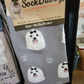 Barkalicious Biscuit Bar - Cute socks for popular breeds. Of course, I love the Maltese one, lol. - Pet Stores Near Me - Plano, Texas