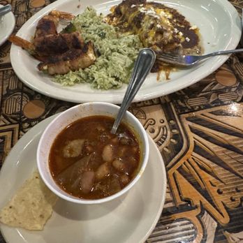 Margarita Jones - Stuffed Shrimp, Fajitas Enchiladas, Charro Beans, and Cilantro Rice. - Tex-Mex Near Me - Seabrook, Texas