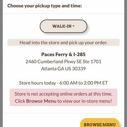 Online ordering off during store hours Online ordering off during store hours