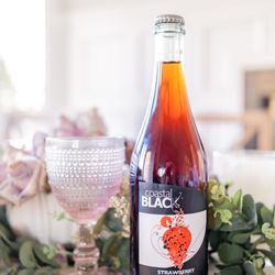Coastal Black Estate Winery - Strawberry Sparkling Wine a Valentines & Christmas favourite.