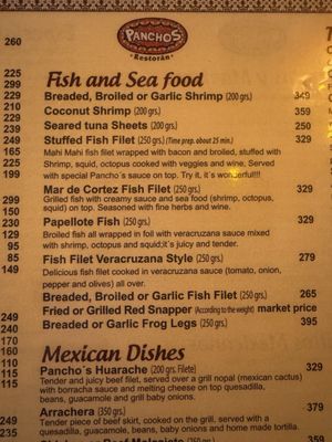 Menu photo 7 Panchos Mazatlán, SIN Menu photo 7 Panchos Mazatlán, SIN