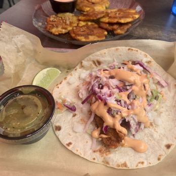Taco Borracho - Fish taco and tostones - Tacos Near Me - Grand Rapids, Michigan Taco Borracho - Fish taco and tostones - Tacos Near Me - Grand Rapids, Michigan