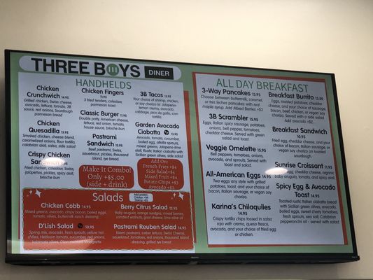 Menu photo 2 Three Boys Diner Los Angeles, CA