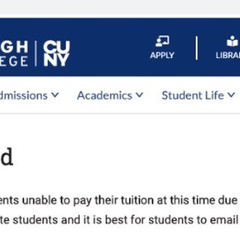Queensborough Community College - Clearly states there is some sort of eligibility for assistance or guidance. Bursar refused to comply. - Colleges & Universities Near Me - Bayside, New York Queensborough Community College - Clearly states there is some sort of eligibility for assistance or guidance. Bursar refused to comply. - Colleges & Universities Near Me - Bayside, New York