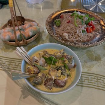 Ocean Grill & Bar - A1. Goi Cuon - Spring rolls (2) O18. Oc Huong Hong Kimspotted escargot stir-fried in egg yolk C5. Mien xo cua -crab w/ glass noodles - Vietnamese Near Me - Chicago, Illinois Ocean Grill & Bar - A1. Goi Cuon - Spring rolls (2) O18. Oc Huong Hong Kimspotted escargot stir-fried in egg yolk C5. Mien xo cua -crab w/ glass noodles - Vietnamese Near Me - Chicago, Illinois