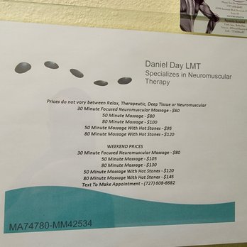 Daniel Day, LMT - Massage Therapy Near Me - Seminole, Florida Daniel Day, LMT - Massage Therapy Near Me - Seminole, Florida