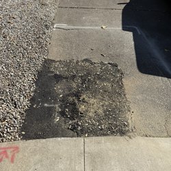 Express Sewer & Drain - The patch work they left along with cuts into my driveway. No warning, did it not even 2 feet from my Silverado