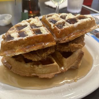 Huevo House - Very delicious chicken and waffles. Be careful if you don't eat pork, it's baked into the waffle. - Breakfast & Brunch Near Me - Bakersfield, California Huevo House - Very delicious chicken and waffles. Be careful if you don't eat pork, it's baked into the waffle. - Breakfast & Brunch Near Me - Bakersfield, California