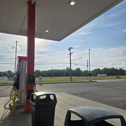 Fuel Mart 783 - Gas pump view towards Austin water tower