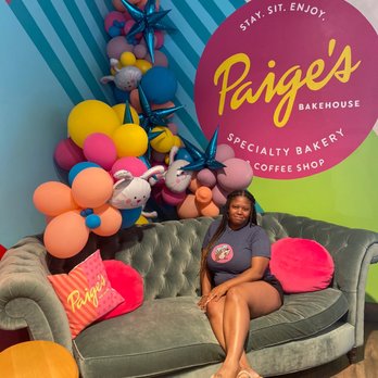 Paige's Bakehouse - Selfie on couch in the shop - Bakeries Near Me - Round Rock, Texas Paige's Bakehouse - Selfie on couch in the shop - Bakeries Near Me - Round Rock, Texas